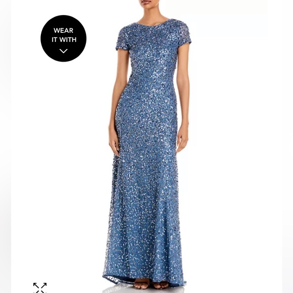 Adrianna Papell Dresses & Skirts - Sequined Cap Sleeve Gown